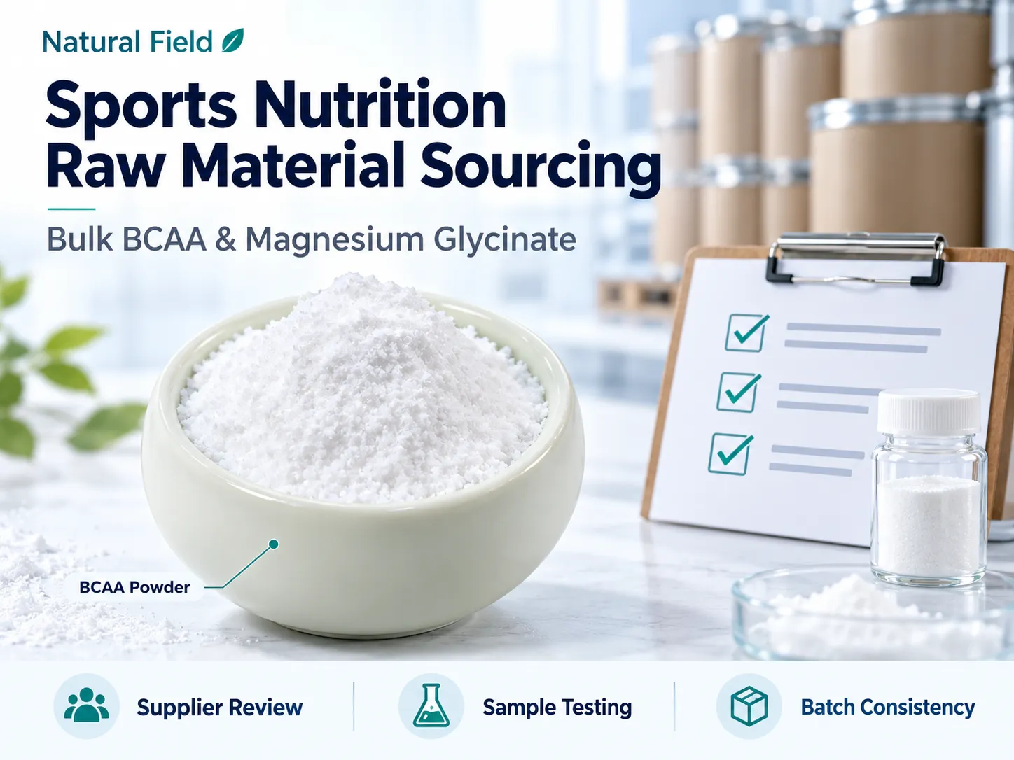 How to Choose Chinese Sports Nutrition Raw Material Suppliers: Decision Checklist for Bulk BCAA and Magnesium Glycinate Purchasing